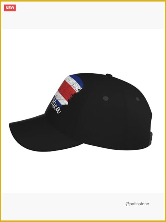 Costa Rica Flag Baseball Hat Adjustable Snapback Cap Unisex Outdoor main image 4